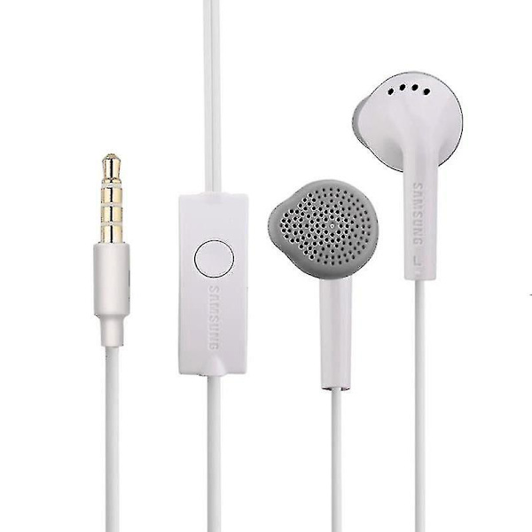 Öron Earphone Ehs61 Trådbunden Med Mikrofon För Samsung S5830 S7562 För Xiaomi Hörlur För Smart Phone Hörlurar [DB] White