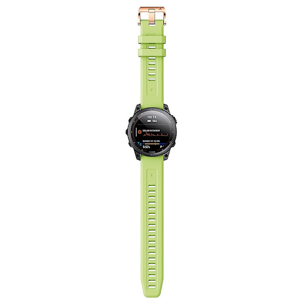 Rosegullspenne i silikon med spenne for Garmin Fenix 6s Pro db Green