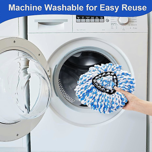 Spin Moppe Udskiftningsbase Kun Til Ocedar Rinseclean 2 Tank System Spin Moppe Hoveder Udskiftningsbase Til O Cedar Moppe Udskiftningshoved [db] Blue 4 Pack