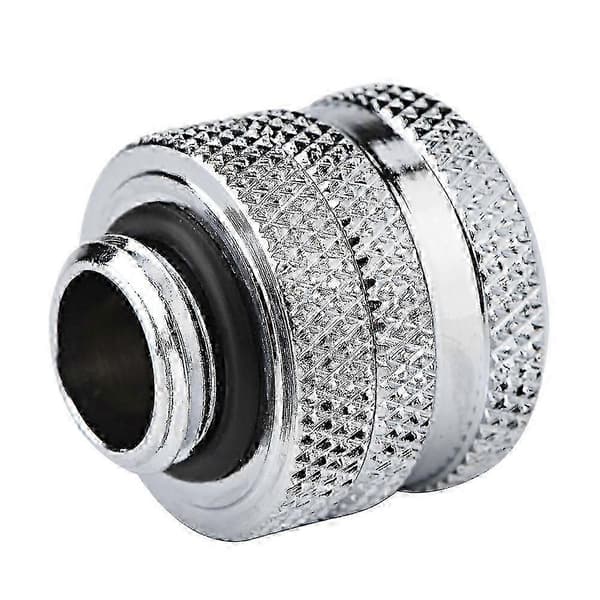 Vattenkylningskompressionskoppling för styvt akrylrör 10 * 14 mm (silver)