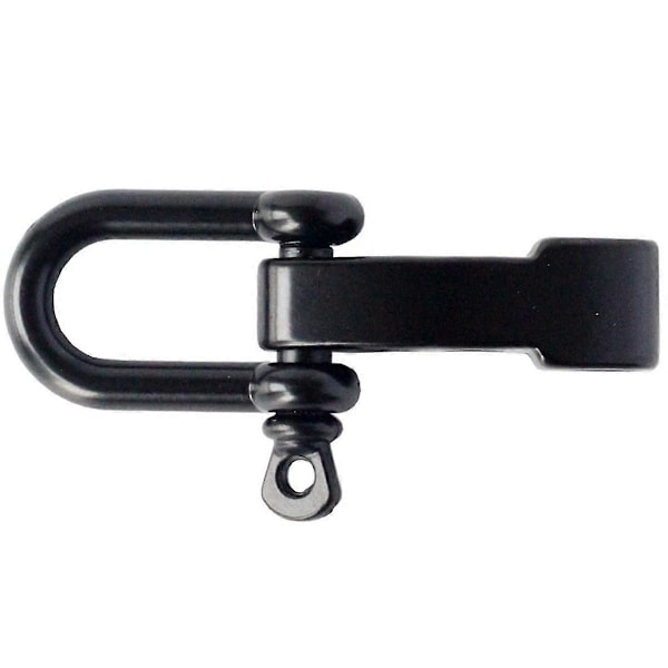 10 st Paracord Armband Schackelspänne, Bågankare Schackel Lås D Schackel Clip Justerbar för Överlevnad [DB] Black