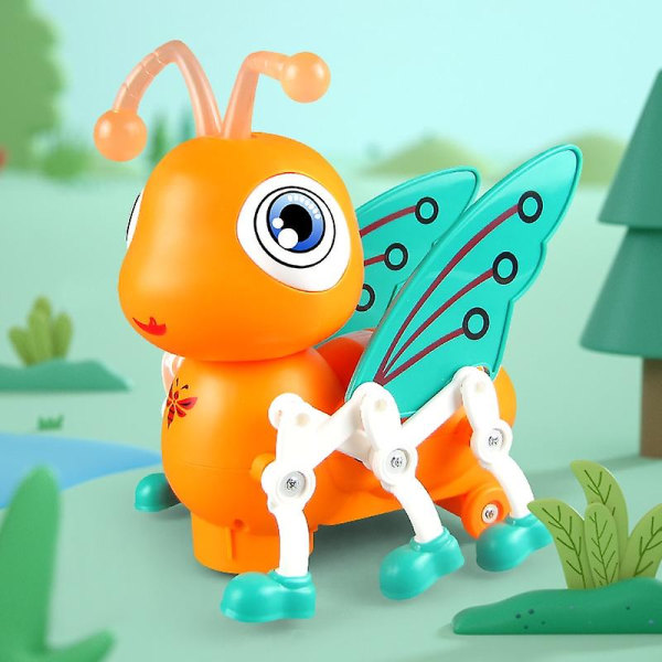 Elektrisk bi leksak musikalisk baby leksak krypande leksak bärbar pedagogisk leksak Db Orange