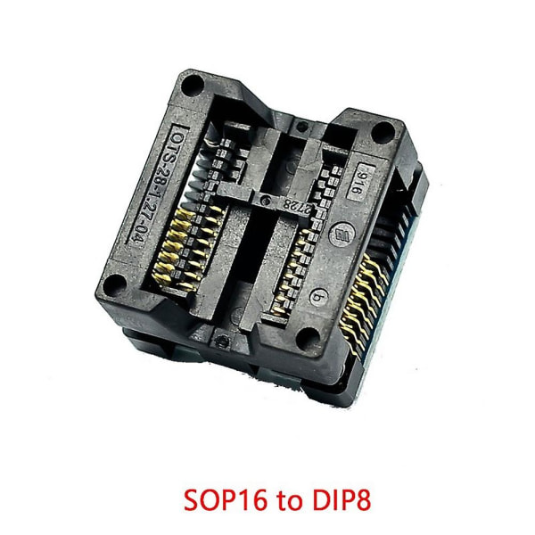 Sop16 To Dip8 Wide-body Socket Bred Programmerare Sop8 Adapter Socket För Ezp2010 Ezp2013 Ch341a Ic Te