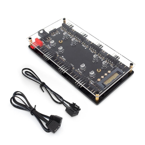 Datamaskin Chassis Vifte Hub Med Beskyttende Film Deksel Pwm Hub Dual 8-bit Hub [DB]