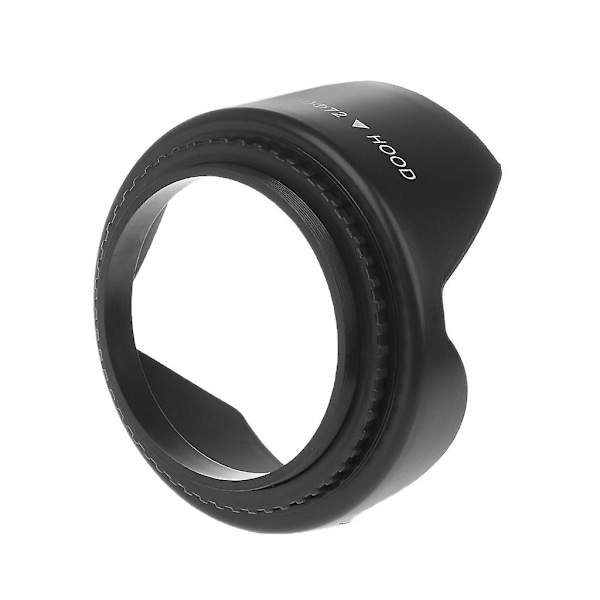 72mm Skruvad Blomsterbladssolskydd för Nikon DSLR-kamera [Db]