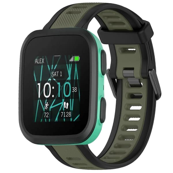 20mm silikonrem for Garmin Bounce [DB] Green Black