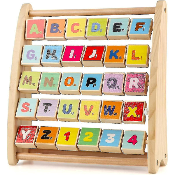 Alfabet Abacus For Småbarn, Tre Abacus-123 Abacus Med 30 bokstaver og tallfliser, Klassiske pedagogiske læreleker For Baby Gutter Jenter Db