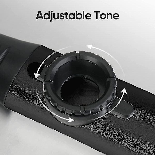 Wabjtam Kazoo med 5 ekstra membraner, justerbar tone metal kazoo (sort) db