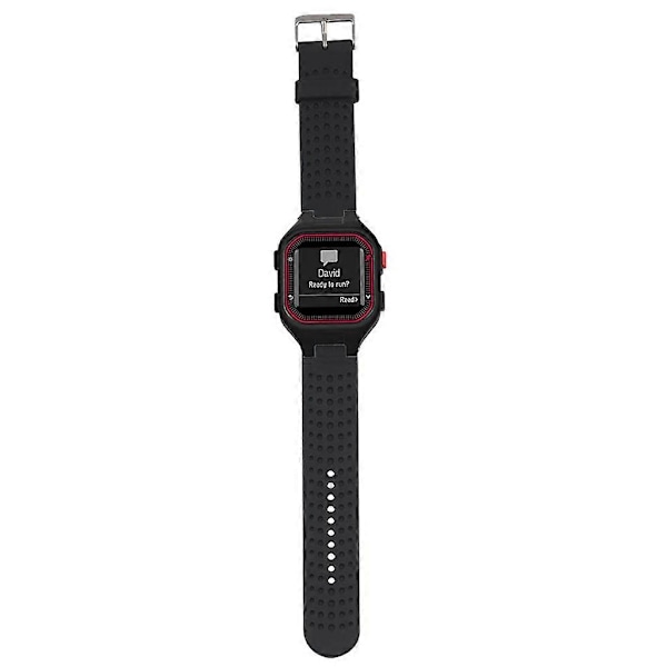 for Forerunner 25 Säädettävä Silikarannekoru Kellonranneke Ruuvimeisselillä [db] Black