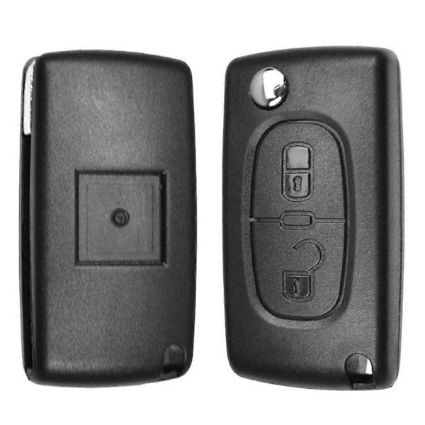 Bilnøkkel Fjernkontroll Flip Nøkkelhus 2 Knapper CE0523 CE0536 For Peugeot 308 207 307 3008 5008 807 For Citroen C2 C3 C4 C5 C6 C8 [Db] Model 3