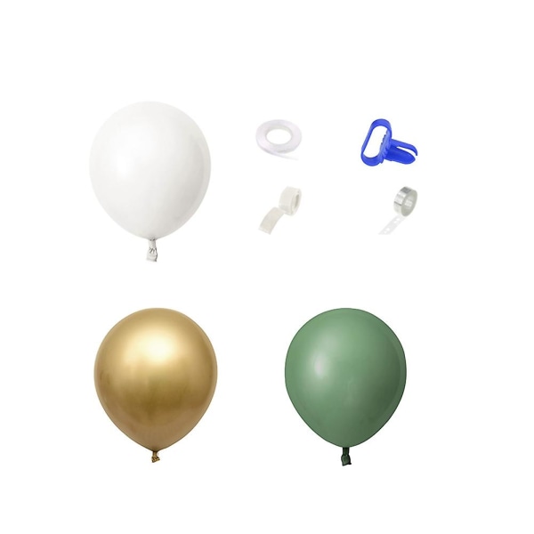 121 kpl oliivinvihreitä ilmapalloja Arch Garland Kit Gold Balloons set hääsynttäreille Baby Shower Par [DB] as shown