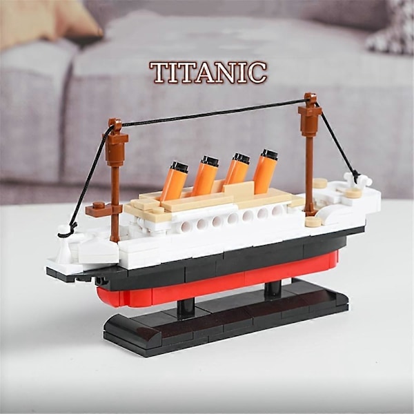 Titanic Mikro Mini Byggklossar Set, Titanic Leksaksskeppsmodell Byggstenar, 3D Pusselset DIY Utbildande Leksaker Presenter DB