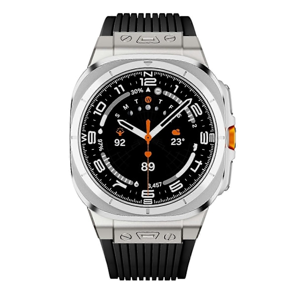 For Samsung Galaxy Watch Ultra 47mm Silikonrem Titanium Kobling Sølvspenne Klokkereim [db] Multicolor Style A