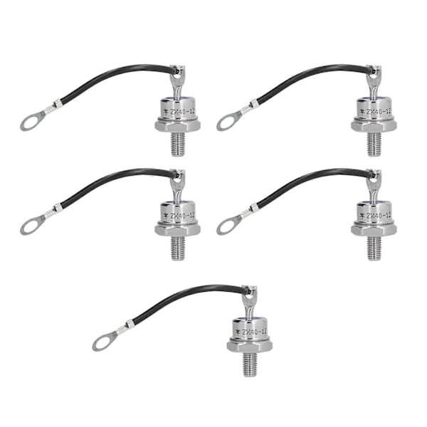 5 stk. Ensretterdiode Omvendt Messing 40A 1,2KV Sæt Kit ZX40?12 til Batterikonverter [Db]