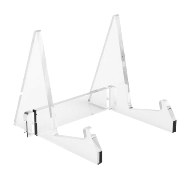 Vinylplade opbevaringsholder Akryl plade display stand Bærbar bog display stand  [dB} Transparent