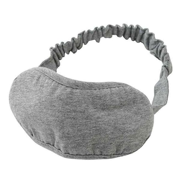 Grå øyemaske soveplaster for reise 1 stk bomull fortykket bind for øynene [DB]