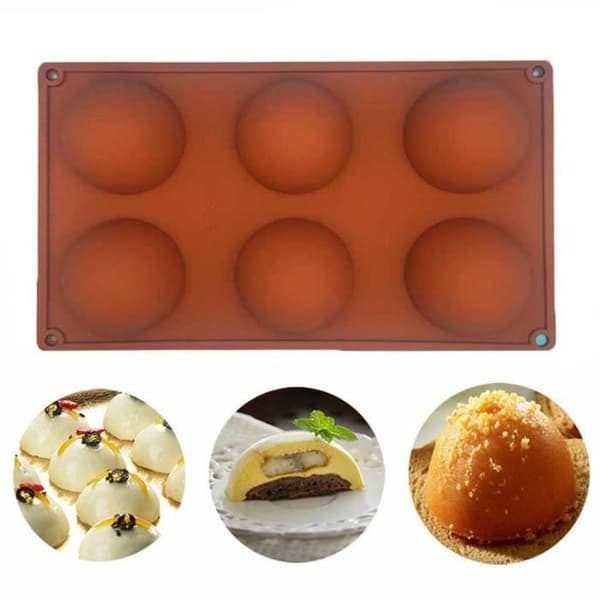Halvkugle silikone kageform, muffinform, chokolade cookieform, bageform, 3 stk Pg590[DB]