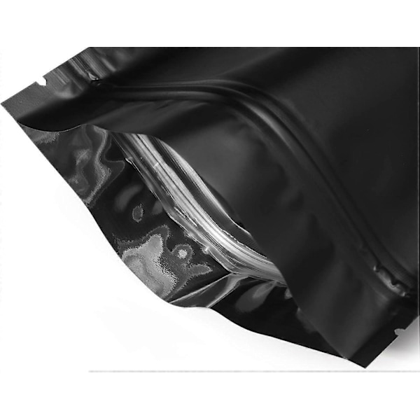 100 stk 8x12+3cm forseglet pose for matoppbevaring, svart . db