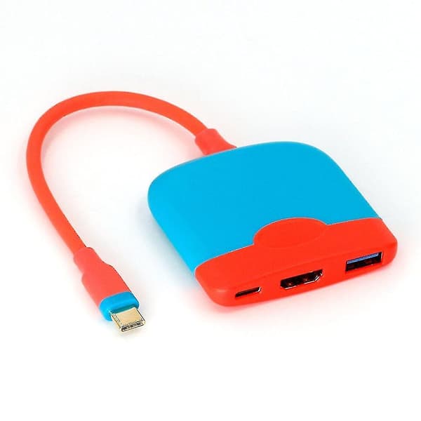 3-i-1 dockningsstation bärbar bas Typ-C till HDMI-kompatibel för Switch[DB]