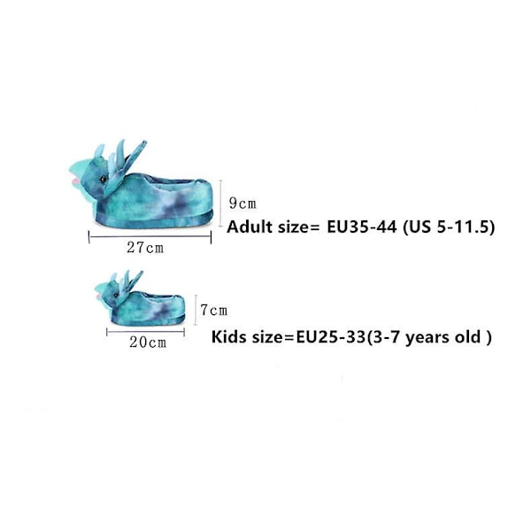Talviset lämpimät sisätossut, liukueste, kotitossut, dinosauruspehmolelut, syntymäpäivälahja [DB] Adults Style 4