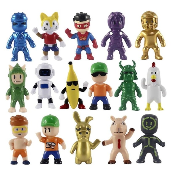 Pvc Stumble Guy Battle Game Characters Model Juguetes Stumble Guys Anime Action & Toy Figures Set For Kids Birthday[DB] C 8pcs