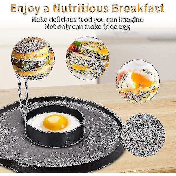 2-pack äggring, non-stick äggringar, pocherade äggringar, äggstekningsringar [DB]