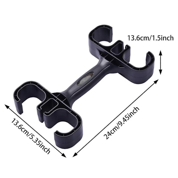 Kuntosalin vastuskuminauhakahva, kannettava kehon treeniin, pilatekseen, painonnostoon [DB] Black 24cmx13.6cmx3.8cm