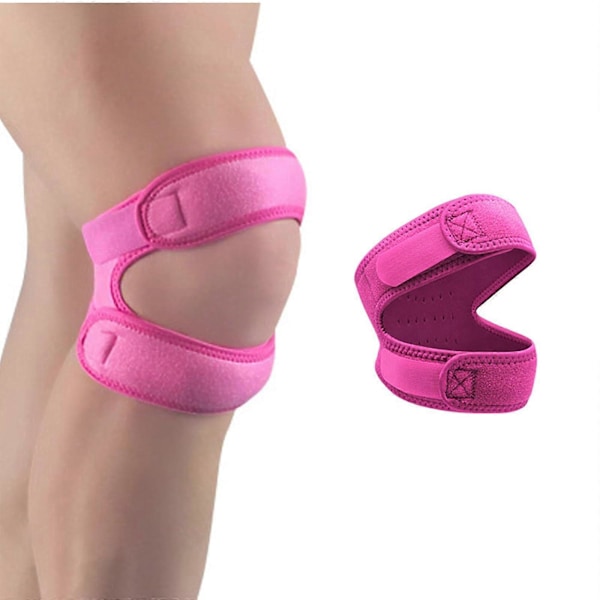 Knäsmärtlindring & Patellastabiliserande Stöd, Justerbart Patellastöd för Knä, Knäskydd för Meniskskada -GSL [Db] Pink