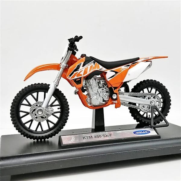 Welly 1:18 Ktm 450 Sx-f Legering Motorcykel Model Diecast Metal Legetøjsmotorcykel Model Høj Simulationssamling Børn Legetøj Gave Db With foam box