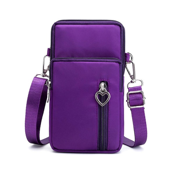 19cm Mobiltelefonväska Plånbok Crossbody-väska Mode Sport Axelväskor Armband Väska Phone case Väska För Kvinnor Män Presenter DB Dark Purple