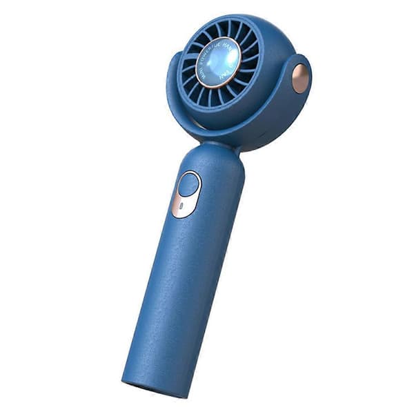 Bærbar håndholdt ventilator, halsventilator, mini bordventilator, multifunktionel ventilator [DB] blue