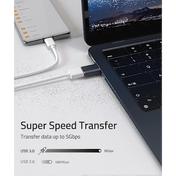 Usb C till Usb Adapter Paket med 2 Usb C Hane till Usb3 Hona Adapter db