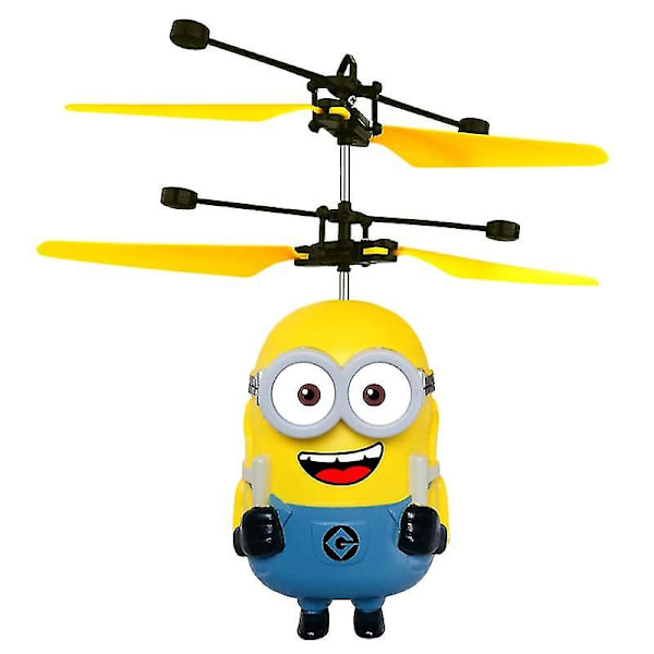 Minions Flyvende Legetøjshelikopter med Opladning, Anticollision, Fjernstyring [DB]