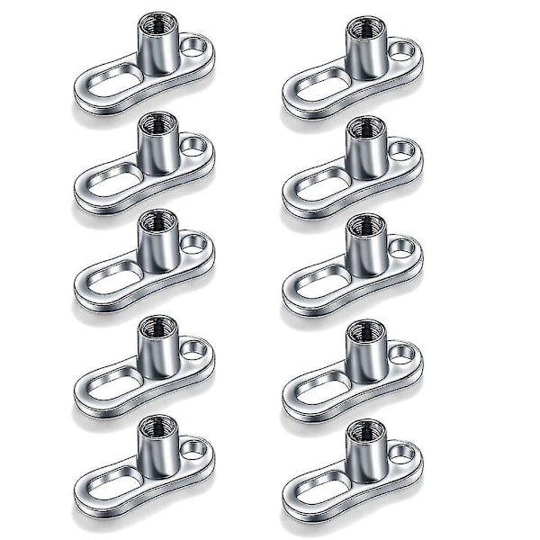 10 st/lot G23 Titan Mikro Dermal Piercing Set Dermal Ankare Bas Skinner Diver Dermal Bas Sexiga Kroppspiercing Smycken 14g [DB] Style6 v 1.6x2.5mm