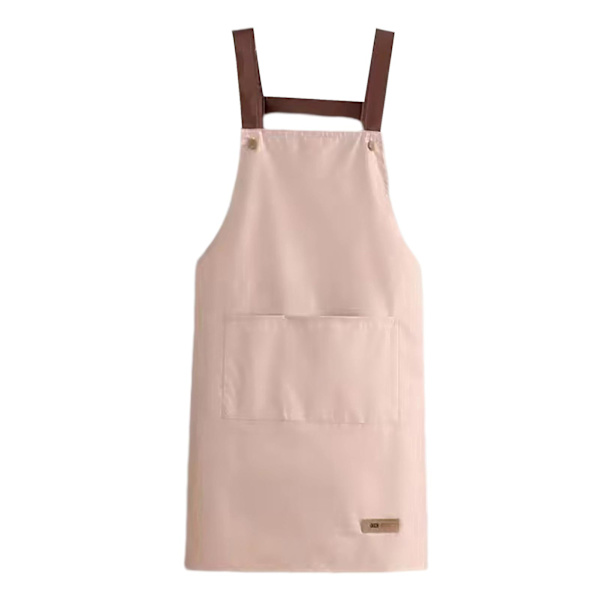Matlagningsförkläde Ärmlös Stor Fick Pvc Justerbar Midjerem Kockförkläde För Restaurang  [dB} Pink