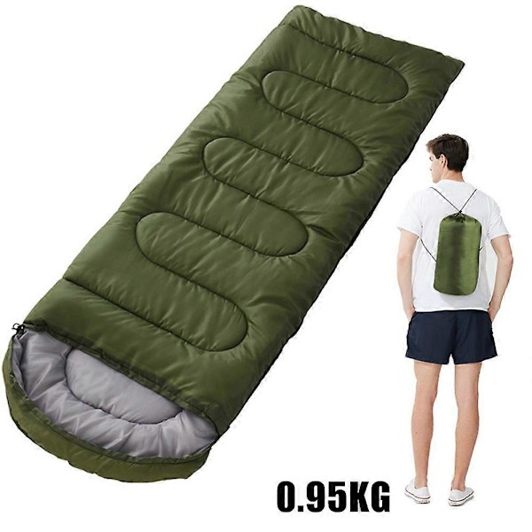 Soveposer til Voksne Børn Drenge Piger Rygsæksrejser Vandring Camping Bomuldsfor, Koldt Varmt Vejr 4 Sæsoner, Letvægt & Vandtæt [DB] Army Green 0.95KG