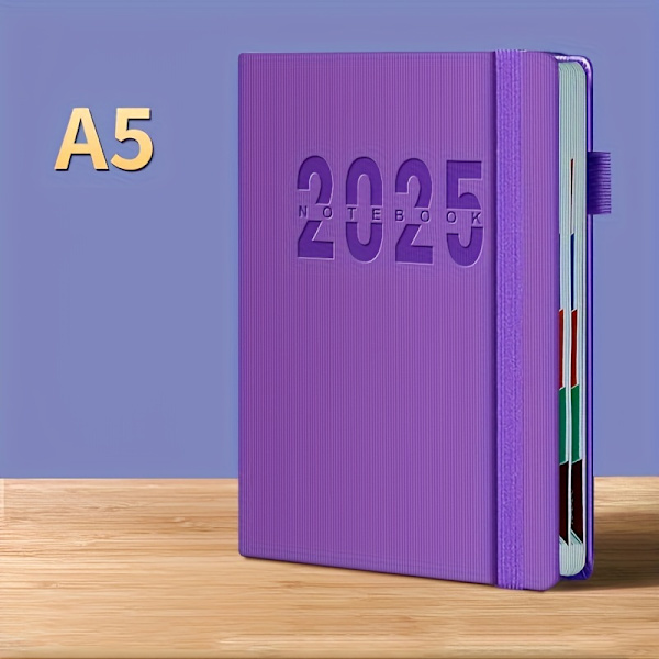 2025 Uusi Kalenterilogikirja Itsekurin Tarkastus Ajanhallinta Yksi Sivu Päivässä 365 Päivän Suunnitelma Toimisto [DB] Purple
