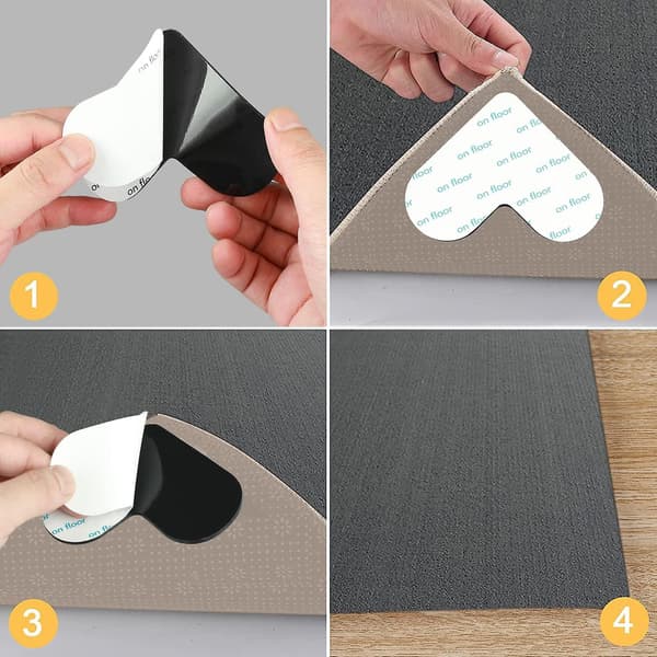 Mattgrepp - 12-pack dubbelsidiga halkfria mattor