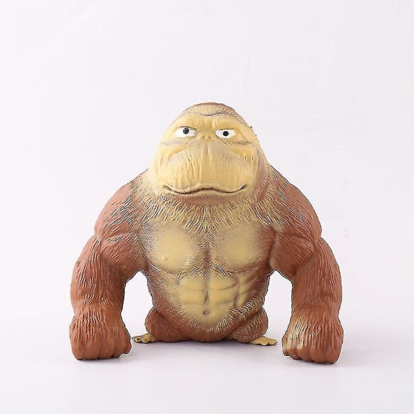 Gorillaer Stretchy Spongy Squishy Monkey Gorilla Stress Relief Toy Vent Doll Ny FS Db Grey 15*12