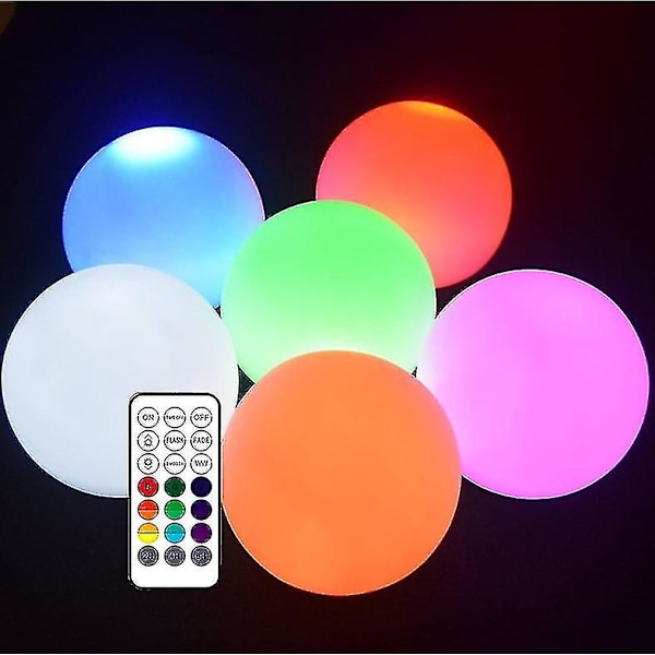 2 Pakker Flytende Bassenglys Ball, Led Lys Ball Fjernkontroll  [dB}