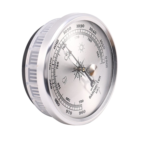DB For Home Trykkmåler Metall Vegghengt Barometer Atmosfærisk Multifunksjons Termometer Hygrometer silver white