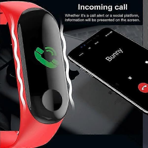 Intelligent elektronisk ur med silikonerem[DB] Red