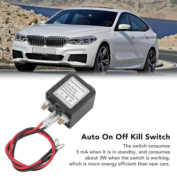 Fjärrkontroll för batterifrånkoppling, DC 12V bilsäkerhetsbrytare, stöldskydd, huvudströmbrytare med fjärrkontroll kopparterminal för bil (12v200a) DB
