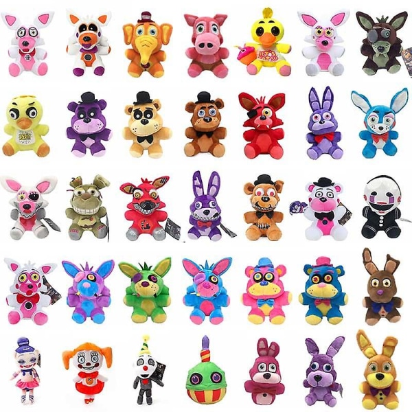 Populär 18cm Fnaf Plyschleksak Kawaii Freddy Djur Räv Bonnie Björnhar Leksak Plysch Barn Födelsedagspresent [DB]