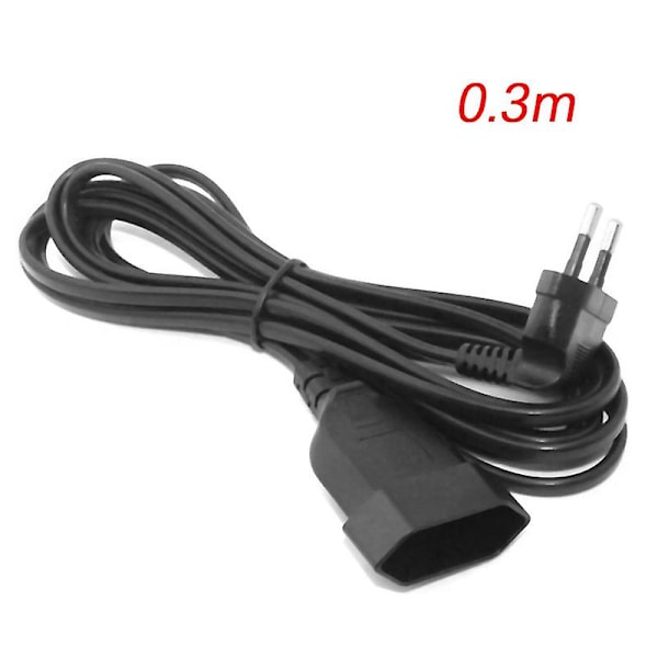 Europeisk 90 graders hane till hona förlängningskabel för PC Dator PDU (0.3M) [db] black