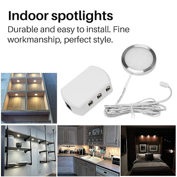 6 st 12v 2.5w LED-downlight för takbelysning i husvagn, bil, husbil 6000k Db