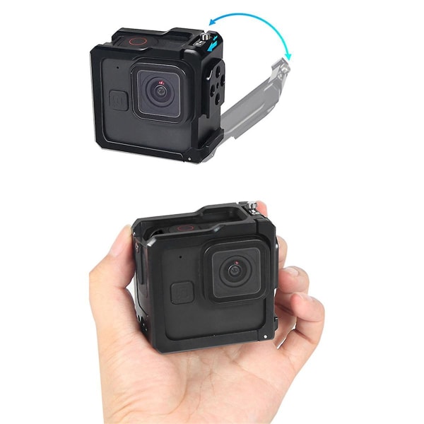 Kameraburrigg Beskyttende ramme Sidebatterideksel Cold Shoe Mount For Hero 11 Mini Action med sidedeksel