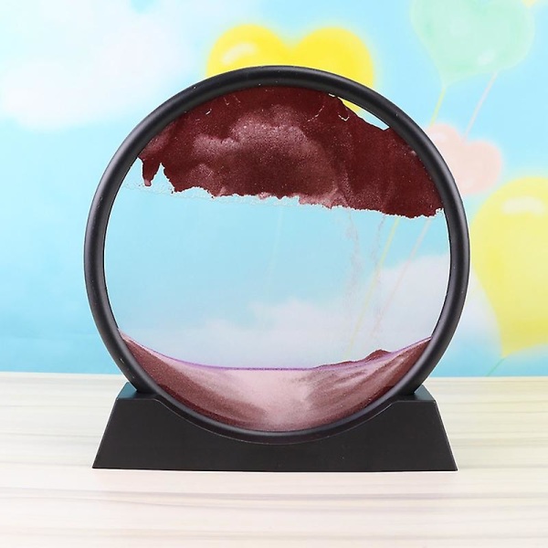 Dekorativ bild av flytande sand Utsökt utförande Sandmålning 3d Rörlig Sand Konstbild för presenter Pink