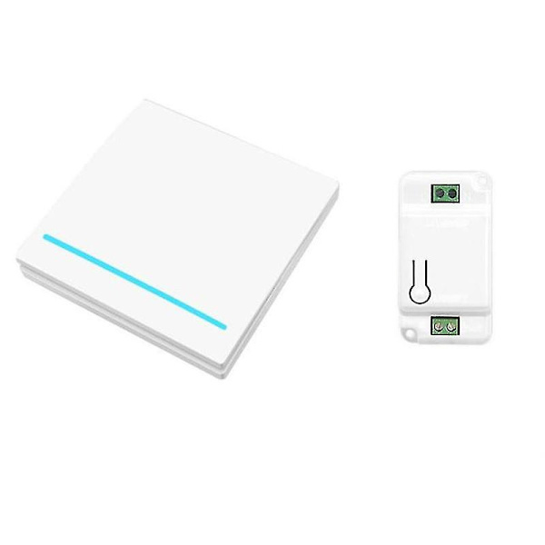 Trådløs vægkontakt lys Rf fjernbetjening 1/2/3 bande 110v 220v modtager-p {DB} White Option 1