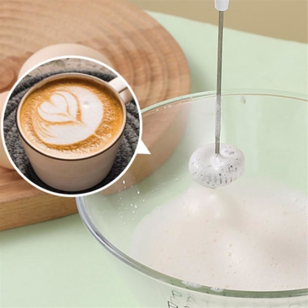 Mini Frother Handheld, Immersion Blender Cordlesss Foam Maker Usb Rechargeable Small Mixer Med 2 S